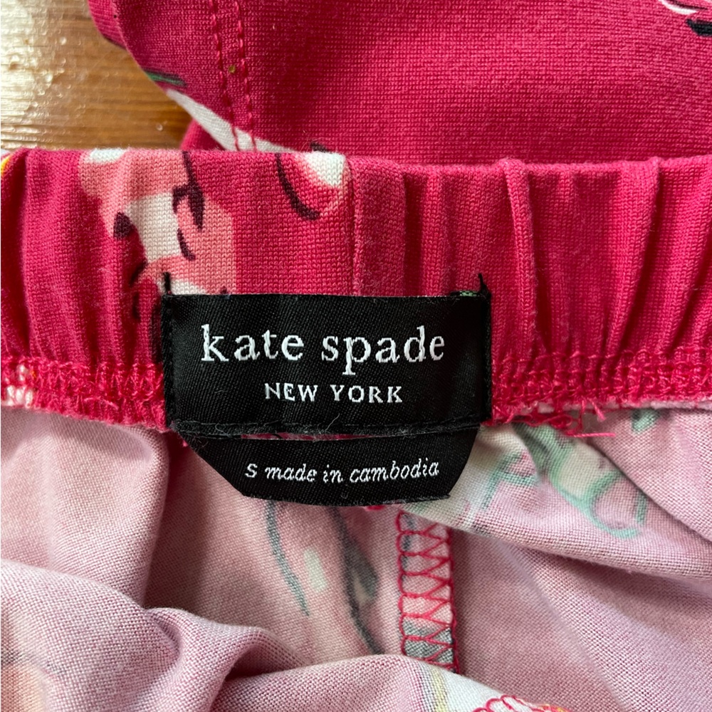 kate spade Pink Pajama Set with Multicolor Shoe Print - Picture 15 of 16